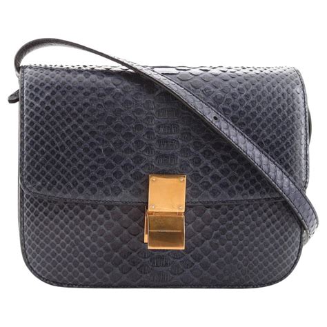 Celine classic box bag python